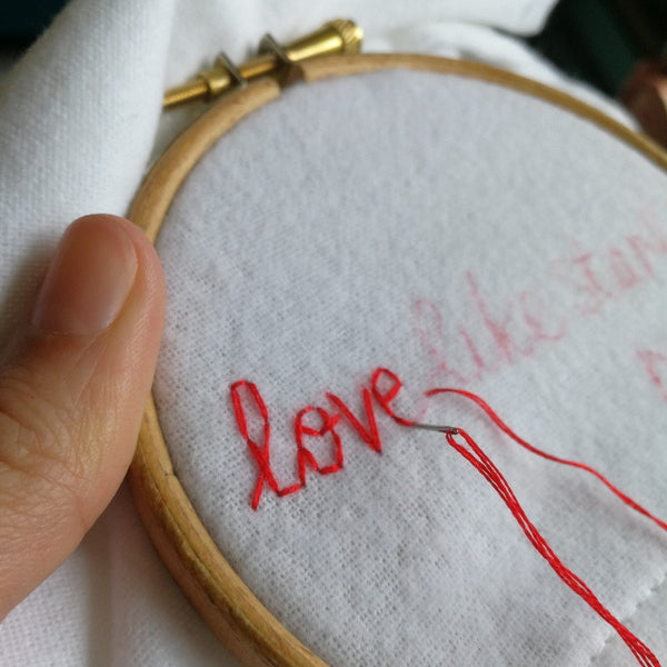 hand embroidered hanky