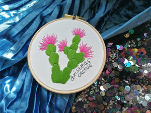 DIY Embroidery: Christmas Cactus Kit