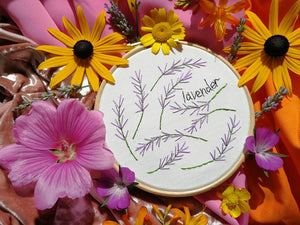 DIY Embroidery: Lavender Hoop Kit