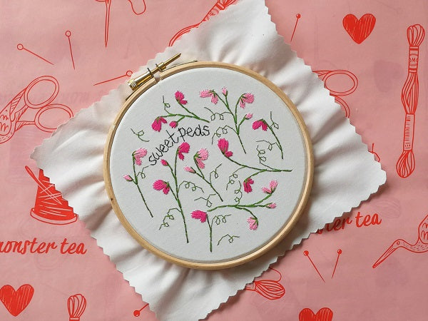 DIY Embroidery: Sweet Peas Kit