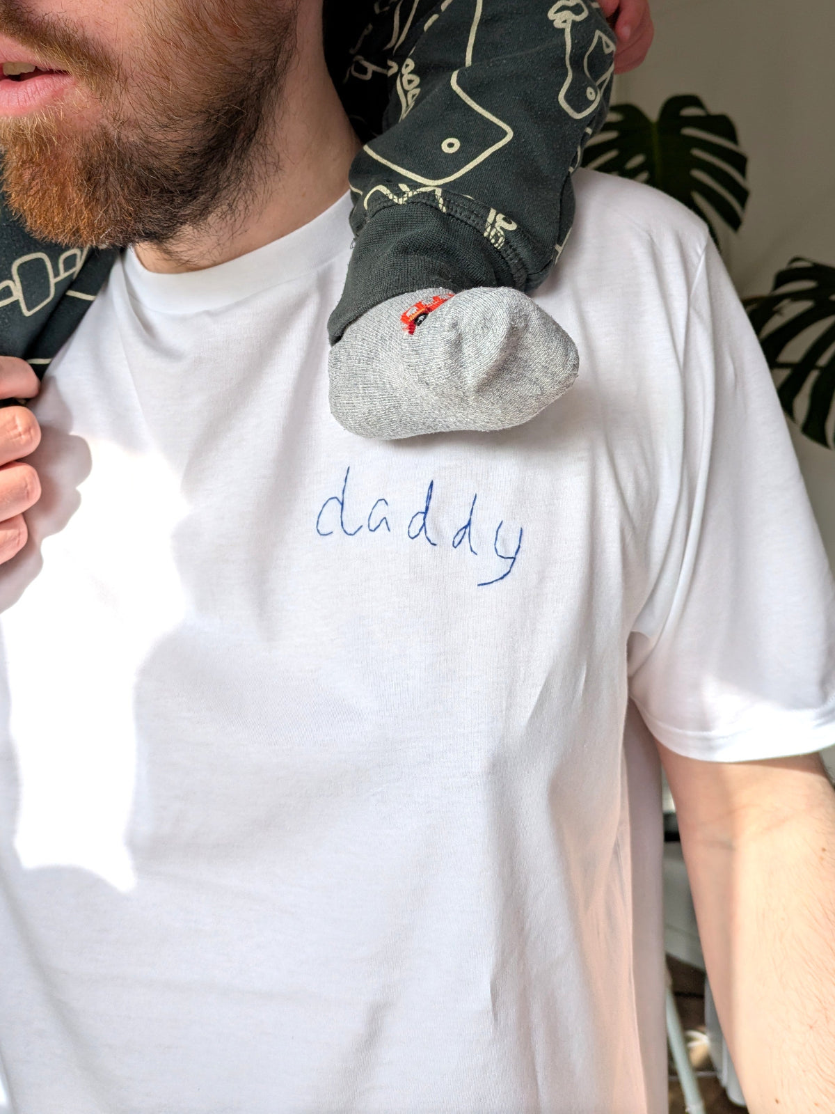 child's handwriting embroidered on a personalised tshirt for fathers day - 34