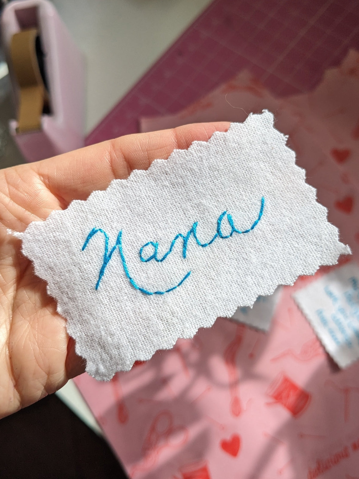 personalised wedding dress patch as wedding memorial for nana