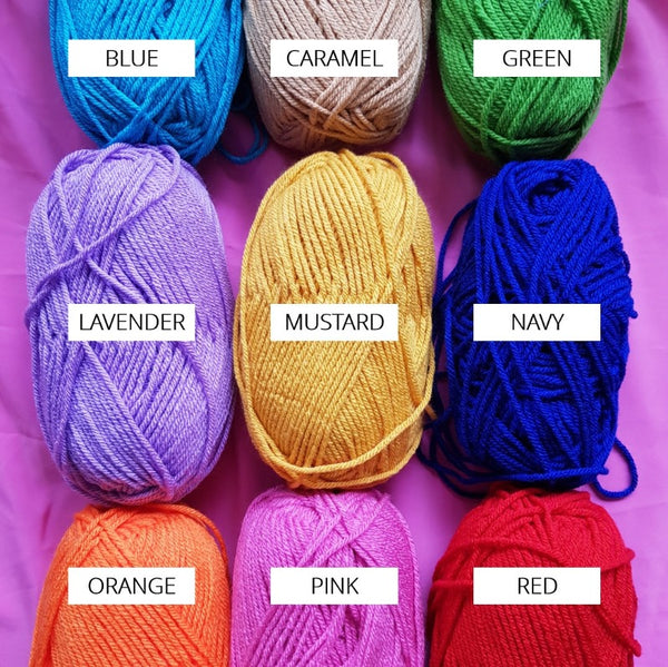 colour thread options for personalised baby cardigan