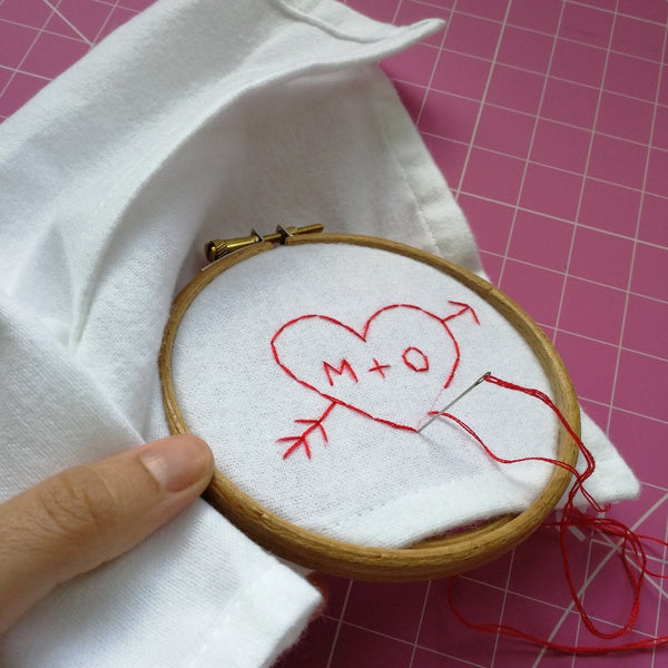 make your own personalised hanky wedding favours with this embroidery kit. learn how to embroider a handkerchief using this eco craft kit for adults, suitable for beginners